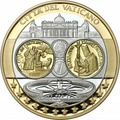 Medal - waluta Euro - SREBRO - Watykan