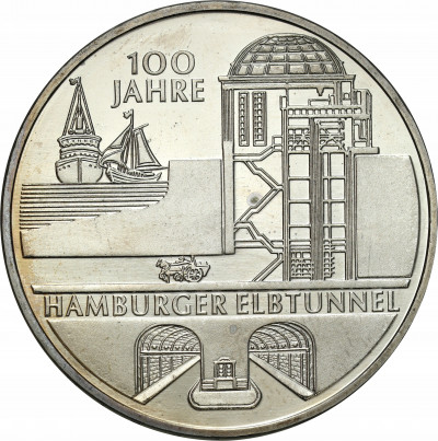 Niemcy. 10 euro 2011 J – 100 lat Elbtunnel Hamburg