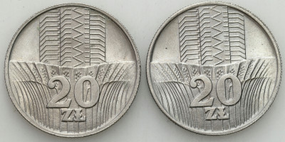 20 złotych 1973 i 1974 Wieżowiec i Kłosy – PIĘKNE