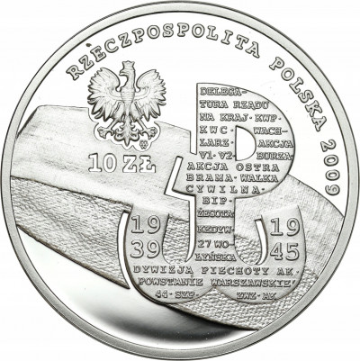 10 złotych 2009 Polskie Państwo Podziemne