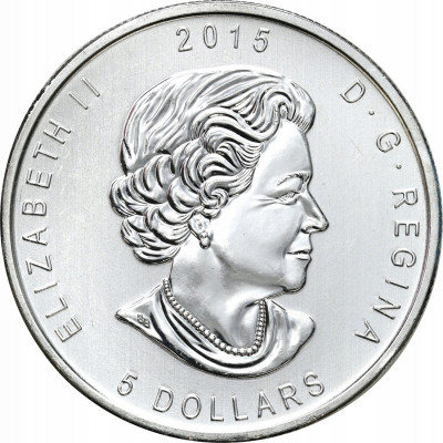 Kanada 5 dolarów 2015 UNCJA SREBRA
