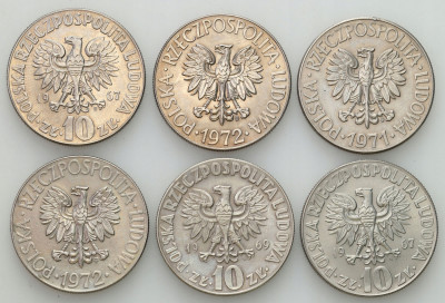 PRL. Kopernik + Kościuszko 1967 – 1972 -6 szt