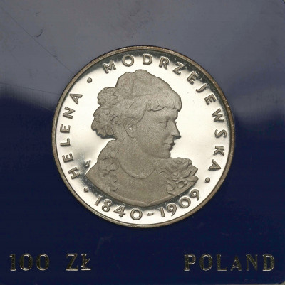 Polska PRL 100 zł 1975 H. Modrzejewska