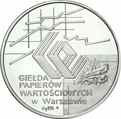 Medal 10 lat giełdy Papierów Wartościowych SREBRO