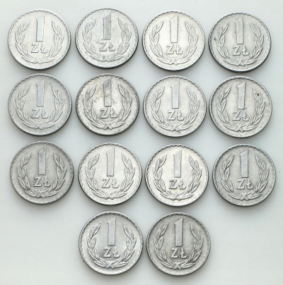 PRL. Aluminium 1 złoty 1949 – 14 szt