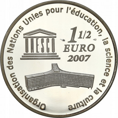 Francja. 1 1/2 euro 2007 Wielki Mur Chiński