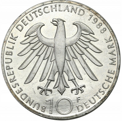 Niemcy. 10 Marek 1988 F – Carl Zeiss - SREBRO