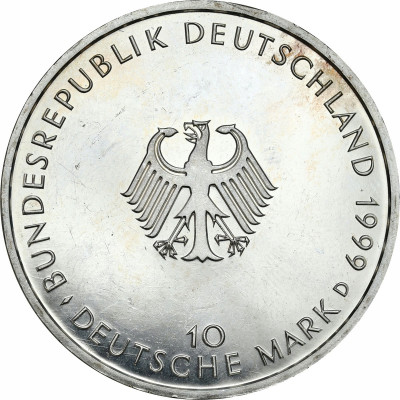 Niemcy 10 marek 1999 D 50 lat zasad Niemiec SREBRO