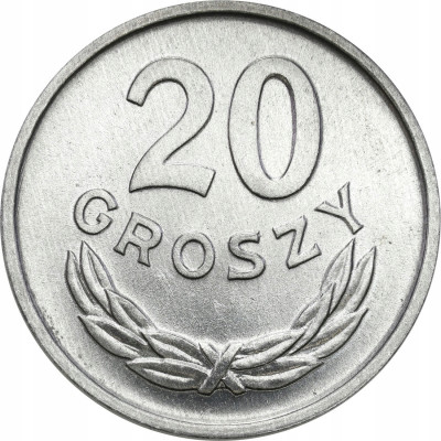 PRL. 20 groszy 1965 – RZADKIE - PIĘKNY
