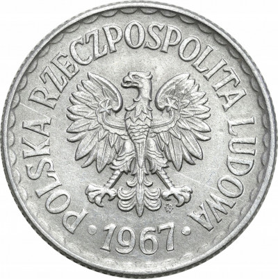 PRL. 1 złoty 1967 - RZADKIE – PIĘKNE
