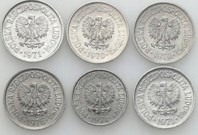 Zestaw 5 groszy + 10 groszy 1970-1976 - 6 szt