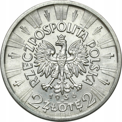 KOPIA 2 złote 1936 Piłsudski SREBRO