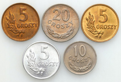 5 groszy + 10 groszy + 20 groszy 1949 - PIĘKNE