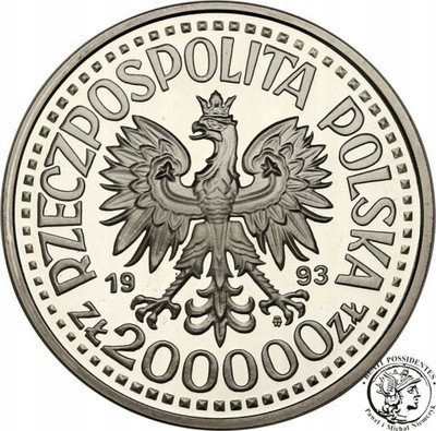 200 000 złotych 1993 Kazimierz Jagiellończyk pop.