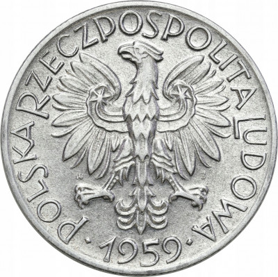 PRL. 5 złotych 1959 Rybak – PIĘKNY