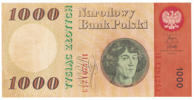 Banknot 1.000 złotych 1965 Kopernik seria H