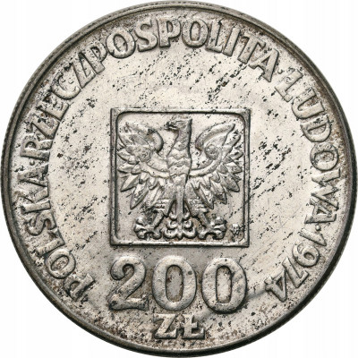 PRL. 200 złotych 1974 Mapa - WYŚMIENITE