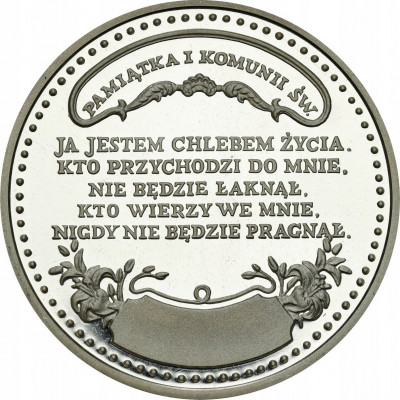 Medal. Pamiątka I Komunii Świętej - SREBRO