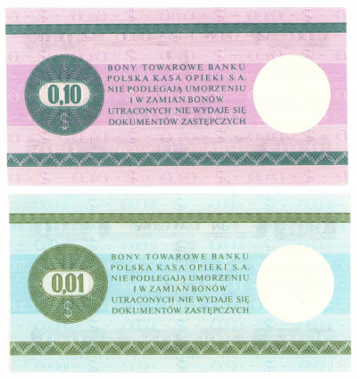 Bon towarowy PeKaO. 1 cent + 10 centów 1979