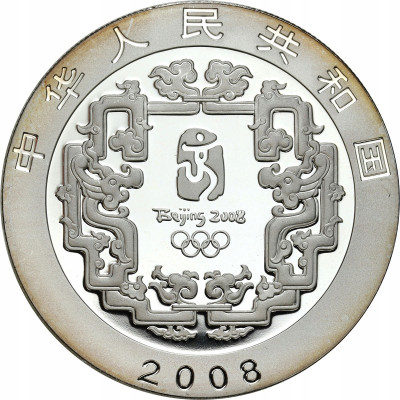 Chiny. 10 Yuan 2008 Olimpiada Pekin - uncja SREBRO