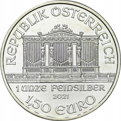 Austria 1,50 Euro 2021 Filharmonia SREBRO uncja