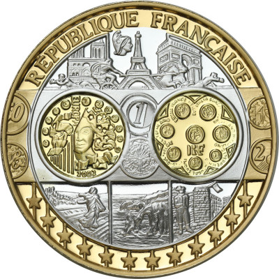 Medal - waluta Euro - SREBRO - Francja
