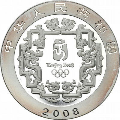 Chiny. 10 Yuan 2008 Olimpiada Pekin - uncja SREBRO