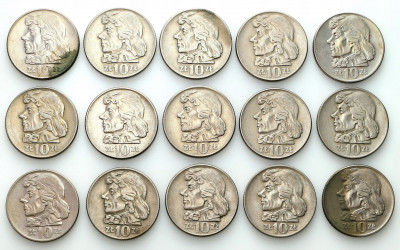 PRL. 10 złotych 1959-1966 Kościuszko zestaw 16 szt