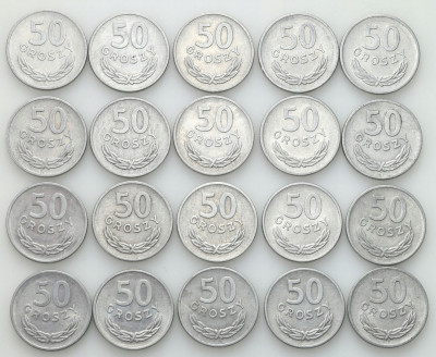 PRL. Aluminium 50 groszy 1949 – 20 szt