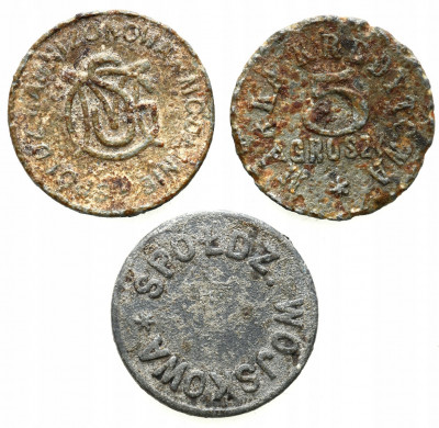 5 groszy, Spółdzielnia Wojskowa, zestaw 3 monet