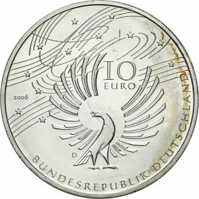 Niemcy. 10 euro 2006 D Amadeus Mozart - SREBRO