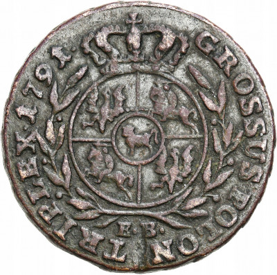 SA Poniatowski Trojak (3 grosze) 1791 EB, Warszawa