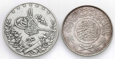 Egipt, Arabia Saud. Riyal i 5 kirsz AH 1293 (1876)
