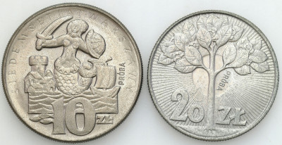 PRÓBA CuNi 10 zł 1963-1973 Drzewo + syrenka chuda