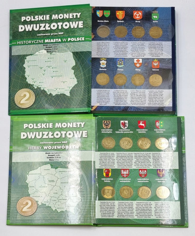 Klaser Polskie Monety Dwuzłotowe zestaw 2 szt