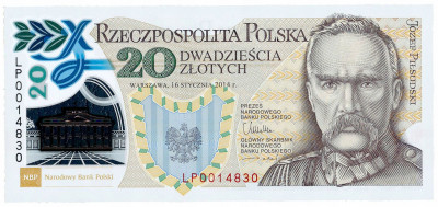 20 złotych 2014 Piłsudski utworzenie Legionów