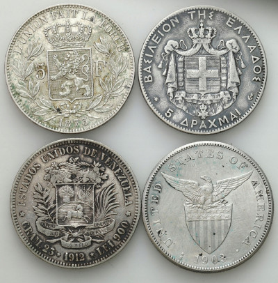 Europa. Zestaw srebrnych monet - 4 szt