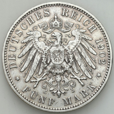 Niemcy, Saksonia. 5 marek 1902 E, Muldenhütten
