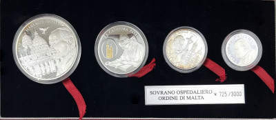 Watykan 200, 100, 50 i 25 Lirów 2005 SREBRO ZESTAW