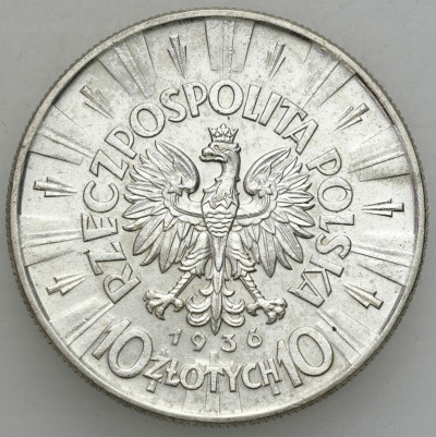 II RP. 10 złotych 1936 Piłsudski - ŁADNY