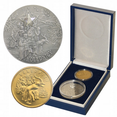 2 złote + 20 złotych 2001 Kolędnicy zestaw 2 monet