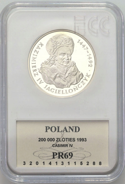 200000 zł 1993 Kazimierz IV Jagiellończyk GCN PR69