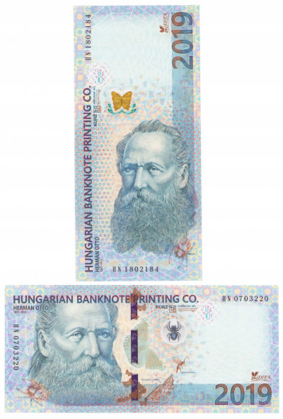 Banknoty testowe KURZ KINEGRAM Herman Otto
