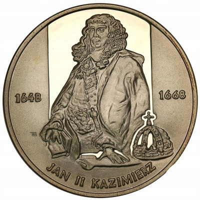 10 złotych 2000 Jan II Kazimierz półpostać