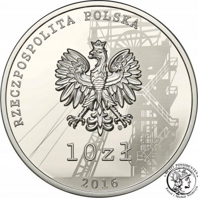 10 złotych 2016 Kopalnia Wujek SREBRO