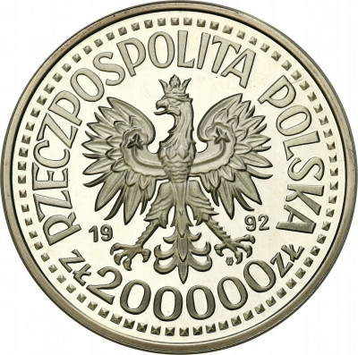 200 000 złotych 1992 Warneńczyk popiersie