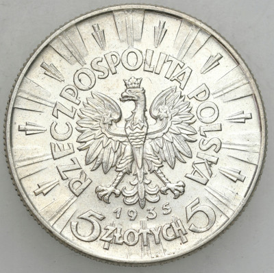 II RP. 5 złotych 1935 Piłsudski – BARDZO ŁADNY