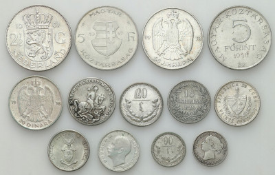 Europa. Zestaw srebrnych monet - 12 szt