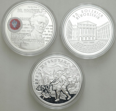 III RP. 10 złotych 2008-2009, zestaw 3 monet