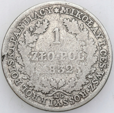 Mikołaj I. 1 złoty 1832 KG, Warszawa